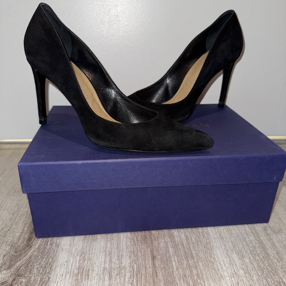 STUART WEITZMAN suede pointed toe heels - Picture 6 of 8